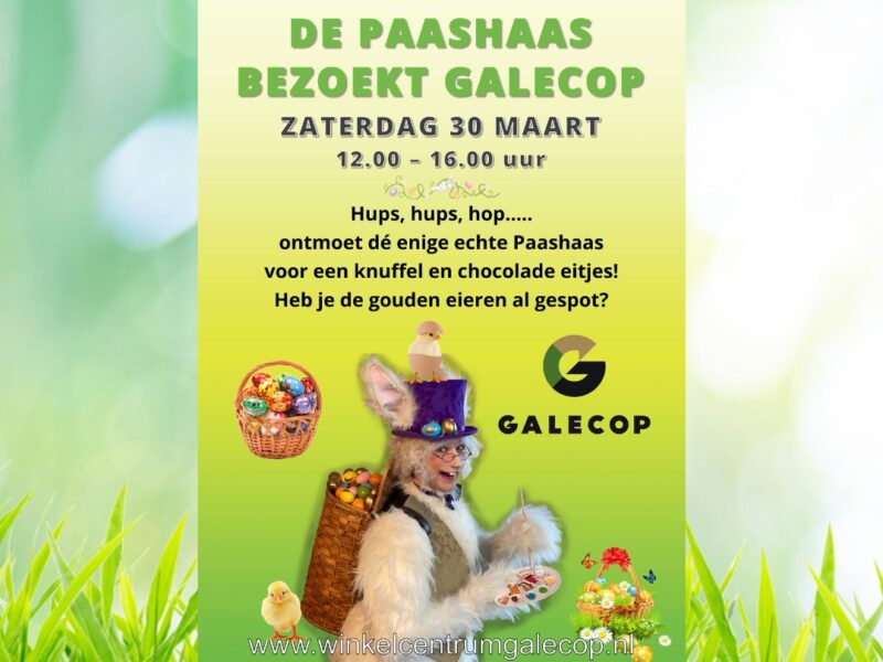 De Paashaas komt naar Galecop! De Paashaas komt naar Galecop!